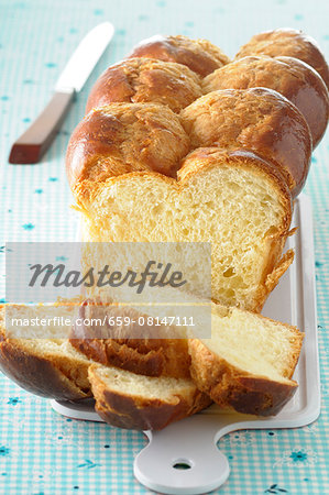 Sliced yeast braid bread