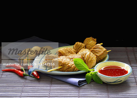 Beef skewers with a chilli and tamarind dip (Thailand)