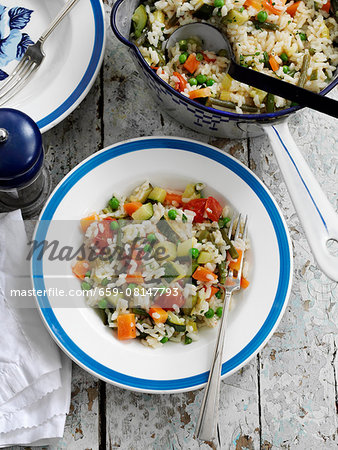 Mixed vegetable risotto