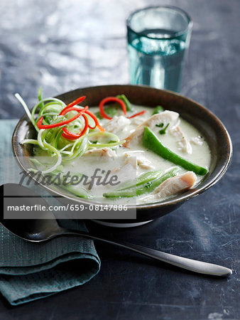 Green curry soup with chicken (Thailand) Green curry soup with chicken (Thailand)