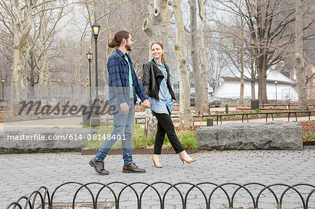 Couple in park, New York, New York, USA