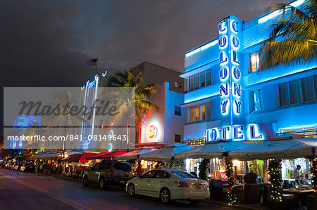 Colony Hotel, Ocean Drive, South Beach, Miami Beach, Florida, United States of America, North America