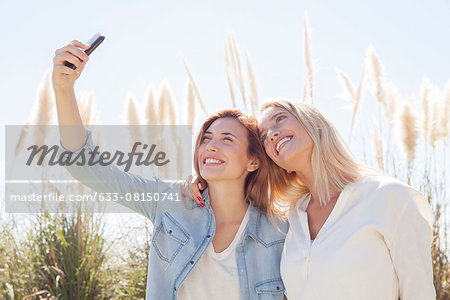 Couple capturing moment with selfie