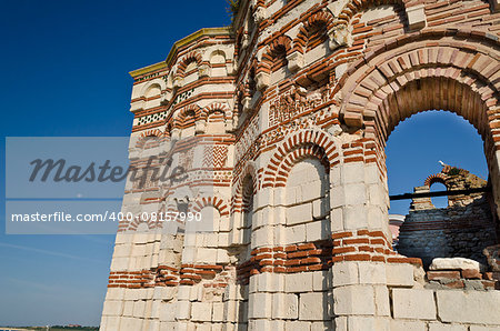 Church of St. John Aliturgetos, Old town of Nesebar, Bulgaria, Bulgarian Black Sea Coast. UNESCO World Heritage Site