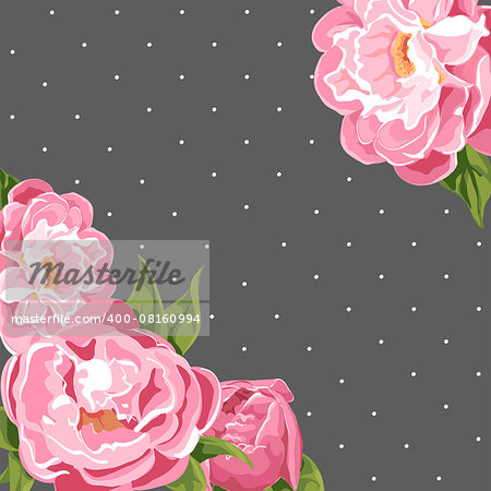 floral background of bright peonies