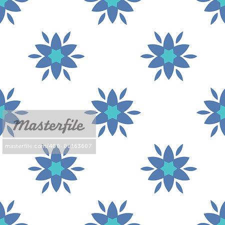 Simple flowers seamless pattern, stock vector illustration