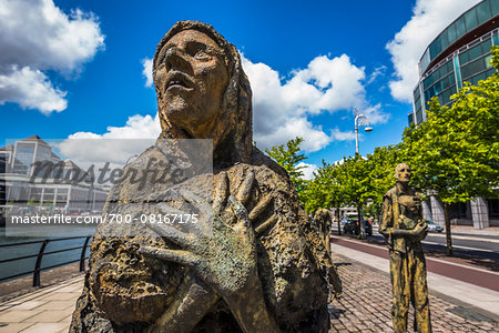 Famine Memorial, Custom House Quay, Dublin, Leinster, Ireland