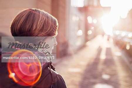 Young woman looking away