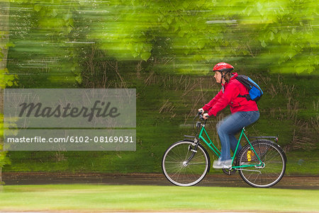 Woman cycling