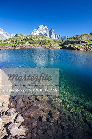 Lac des Cheserys, Aiguille Verte, Haute Savoie, French Alps, France, Europe