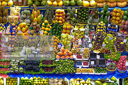 Fruit and vegetable market stall, Sao Paulo, Brazil