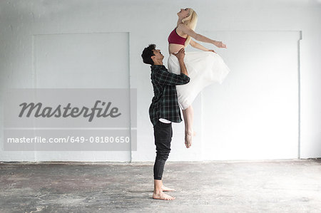 Dancers practising in studio