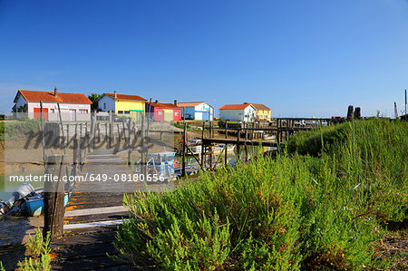 Oyster beds, Cite de l'Huitre, marennes, Poitou-Charentes, France