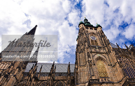 St. Vitus Cathedral in Prague, Czech Republic exterior