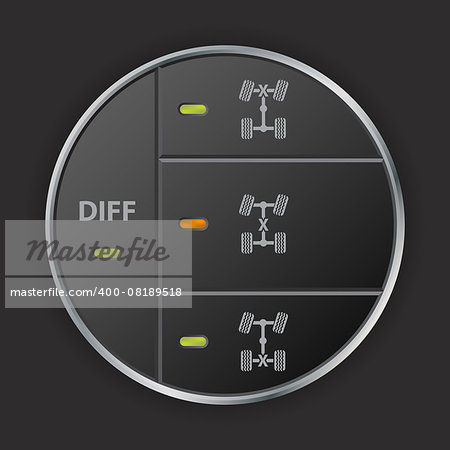 Simple but functional off road differential control panel design