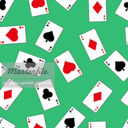 Vector seamless pattern of playing card suit