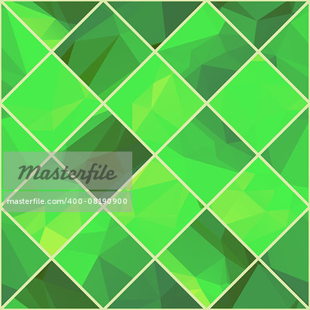 Abstract Geometric colorful background. Light green polygonal pattern. Vector mosaik