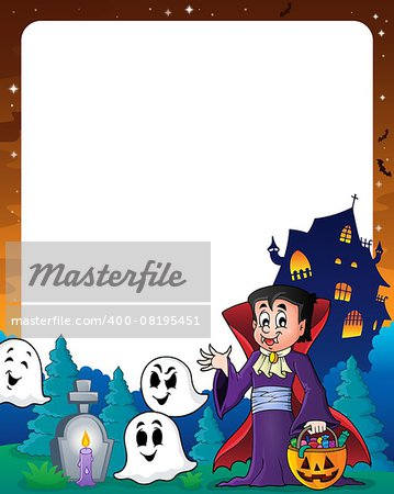 Halloween theme frame 7 - eps10 vector illustration.