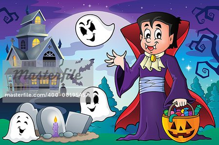 Halloween vampire theme image 5 - eps10 vector illustration.