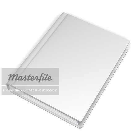 Vector illustration of book with empty blank cover