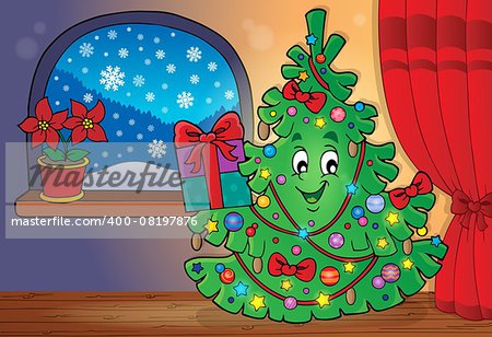 Christmas tree topic image 3 - eps10 vector illustration.
