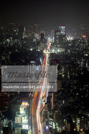 Night view of Tokyo from Tokyo City View observation deck, Roppongi Hills, Tokyo, Japan, Asia