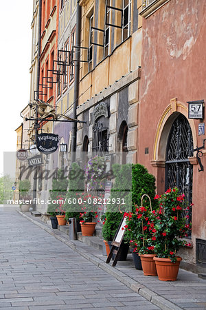 Storefronts, Stare Miasto, Warsaw, Poland Storefronts, Stare Miasto, Warsaw, Poland
