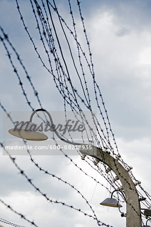 Barbed Wire and Light, Auschwitz, Oswiecim, Poland Barbed Wire and Light, Auschwitz, Oswiecim, Poland