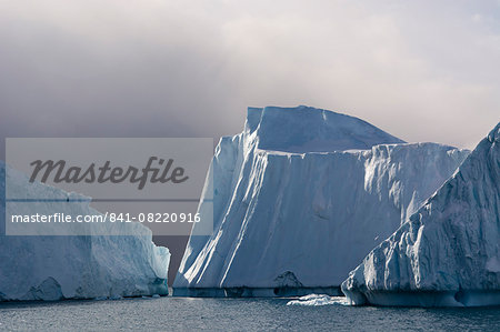 Icebergs in Ilulissat icefjord, UNESCO World Heritage Site, Greenland, Denmark, Polar Regions