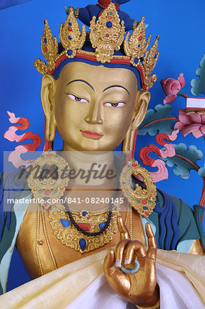 Manjushri statue, Shedub Choekhor Ling Monastery, Mont Saleve, Haute-Savoie, France, Europe