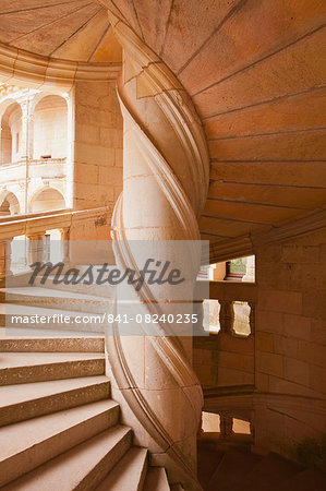 Looking at the inside of the staircase that leads up to the chambers of Francois 1er in the Chateau de Chambord, UNESCO World Heritage Site, Loir-et-Cher, Centre, France, Europe Looking at the inside of the staircase that leads up to the chambers of Francois 1er in the Chateau de Chambord, UNESCO World Heritage Site, Loir-et-Cher, Centre, France, Europe