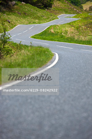 Winding road, Scotland, United Kingdom, Europe