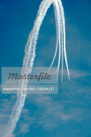 The Red Arrows at the VE Day Anniversary Air Show at Duxford, Cambridgeshire, England, United Kingdom, Europe