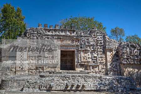 Monster Mouth Doorway, Structure II, Hochob, Mayan archaeological site, Chenes style, Campeche, Mexico, North America