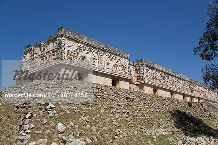 Palace of the Governor, Uxmal, Mayan archaeological site, UNESCO World Heritage Site, Yucatan, Mexico, North America