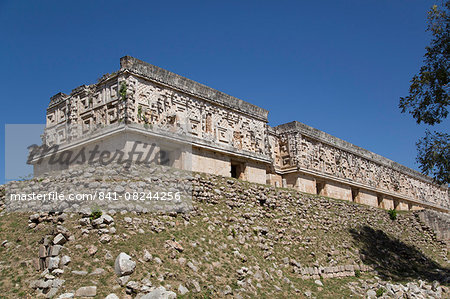 Palace of the Governor, Uxmal, Mayan archaeological site, UNESCO World Heritage Site, Yucatan, Mexico, North America Palace of the Governor, Uxmal, Mayan archaeological site, UNESCO World Heritage Site, Yucatan, Mexico, North America