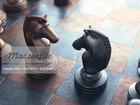 Dispute face to face in chess.
