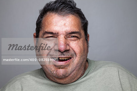Closeup portrait of an elderly man