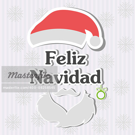 Feliz Navidad - Merry Christmas spanish text - Vector Calligraphic Lettering.