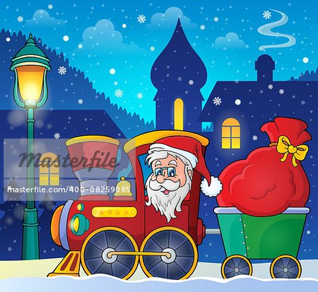 Christmas train theme image 3 - eps10 vector illustration.