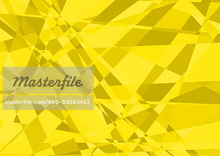 Yellow Crystalline Background - Abstract Illustration, Vector