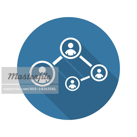 Social Connections Icon. Flat Design. Isolated Illustration.