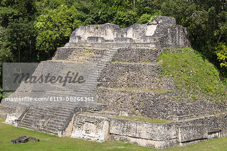 Plaza A Temple, Mayan ruins, Caracol, Belize, Central America Plaza A Temple, Mayan ruins, Caracol, Belize, Central America