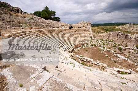 Amphitheatre at the Lycian site of Patara, near Kalkan, Antalya Province, Anatolia, Turkey, Asia Minor, Eurasia