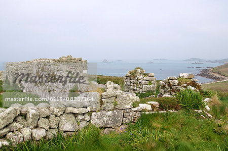 Old abandoned housing on Samson, Isles of Scilly, United Kingdom, Europe