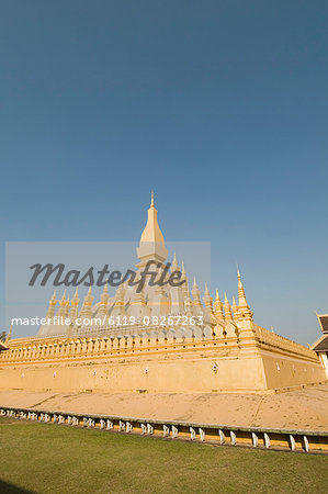 Pha That Luang, Vientiane, Laos, Indochina, Southeast Asia, Asia