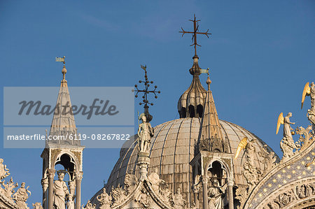 Detail of St. Mark's Basilica, Venice, UNESCO World Heritage Site, Veneto, Italy, Europe