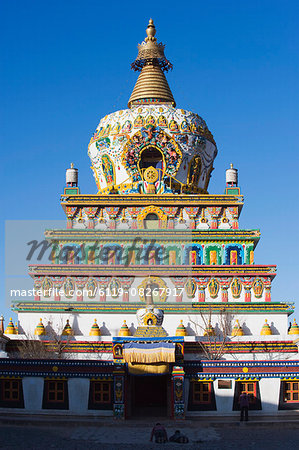 Wutun Si upper temple, Tongren, Qinghai Province, China, Asia