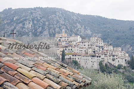 Perched village of Peillon, Alpes-Maritimes, Cote d'Azur, French Riviera, Provence, France, Europe