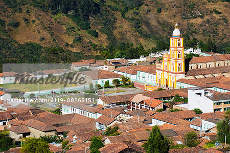 Church in the center of El Cocuy, Colombia, South America